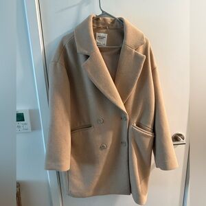 Abercrombie & Fitch Classic Tan Pea Coat